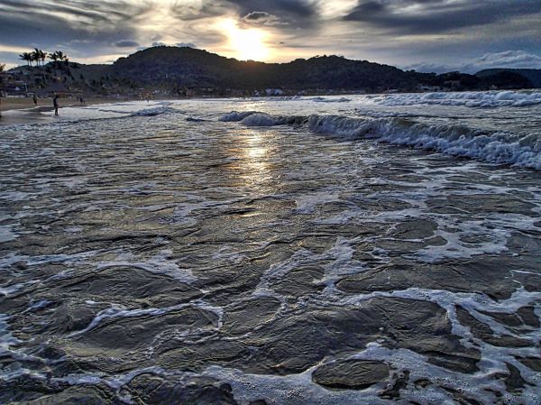 strand, tájkép, tenger, tengerpart, víz, szikla