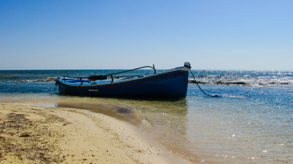 海滩, 海, 滨, 砂, 海洋, 船