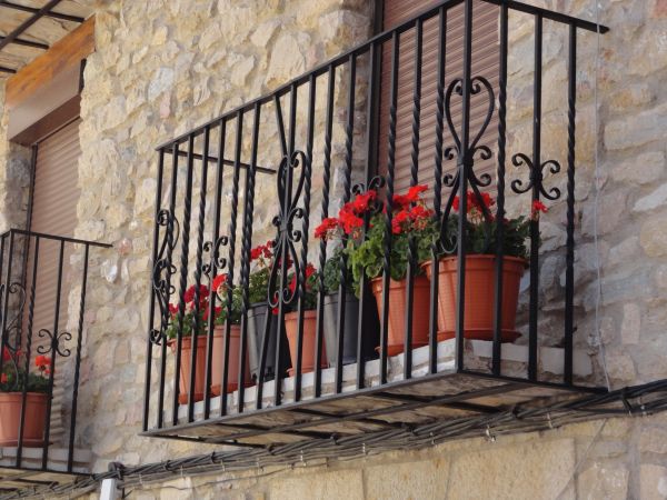 fence, architecture, house, wall, porch, balcony