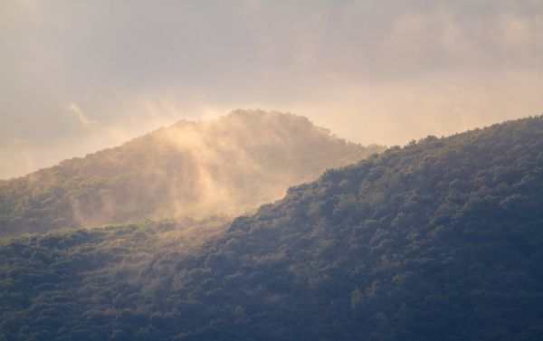 natura, montagna, la neve, nube, cielo, orizzonte