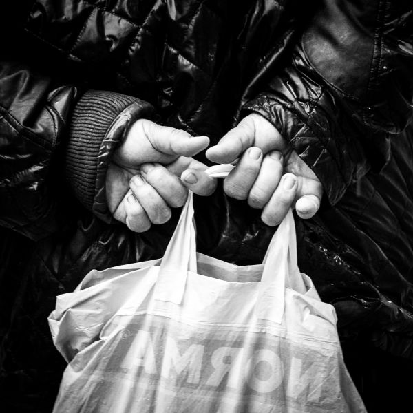 hand,man,black and white,people,white,street