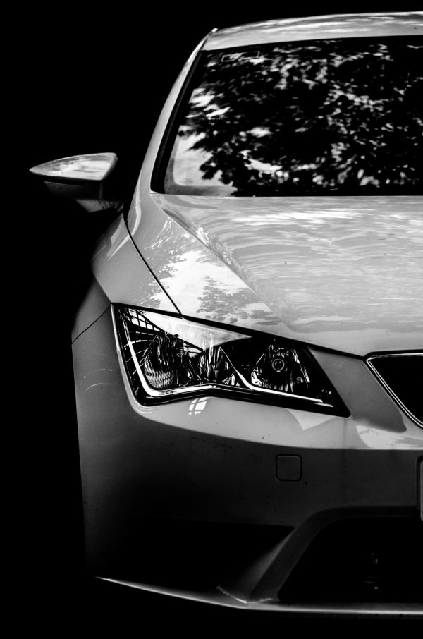 black and white,white,car,wheel,light,highway