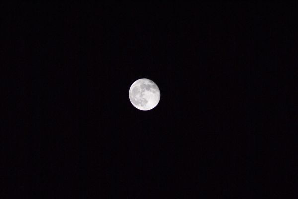 ciel, nuit, atmosphère, lune, pleine lune, obscurité