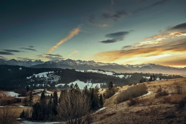 landskap,natur,horisont,fjell,Sky,snø