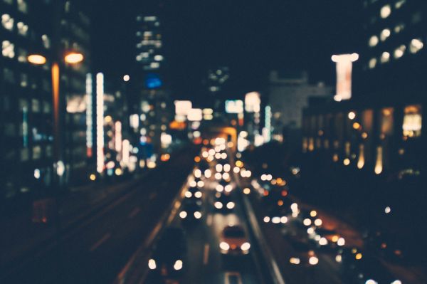 Licht,Skyline,der Verkehr,Straße,Nacht-,Bokeh