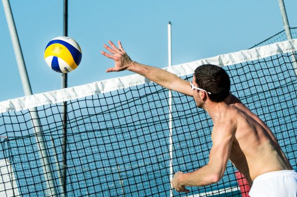 Strand,Sport,Netz,Ball,Mann,Spieler