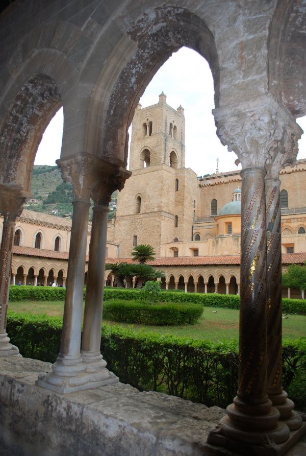 arquitectura, estructura, edificio, piedra, arco, columna