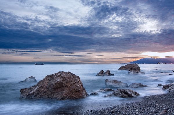 de praia, panorama, mar, costa, agua, natureza