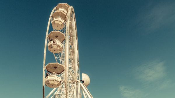 himmel,pariserhjul,nöjespark,nöjesfält,arkitektur,torn