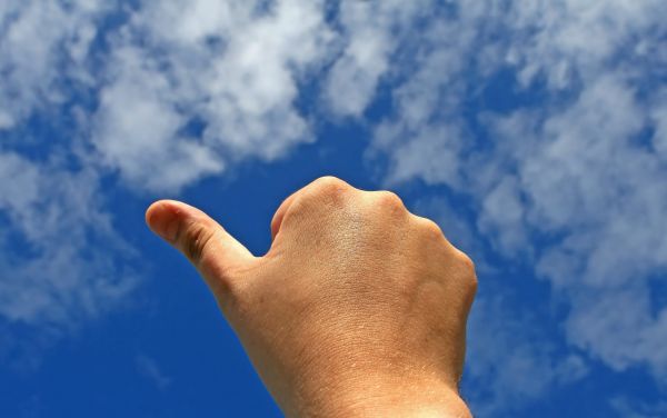 hand, man, cloud, sky, sunlight, part