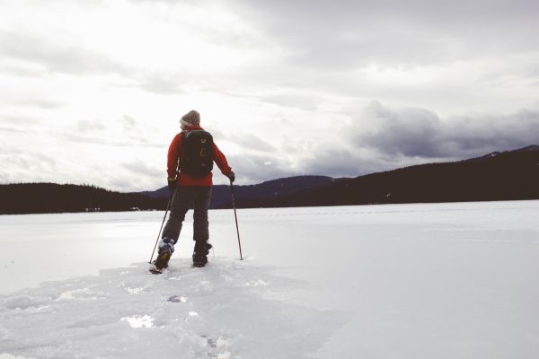 landskap,utendørs,person,fjell,snø,vinter