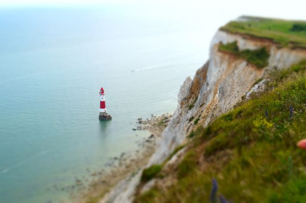 de praia, mar, costa, farol, natureza, grama