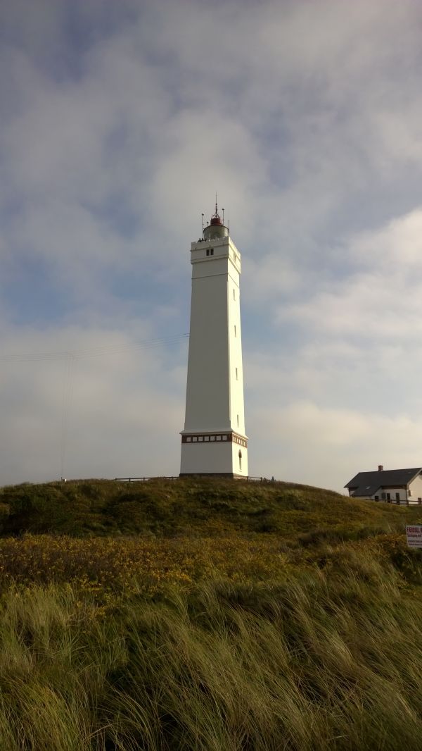 côte, phare, la tour, mer, colline, point de repère