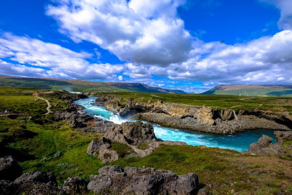 natürliche Landschaft, Natur, Himmel, Wasser, Grün, Wasservorräte