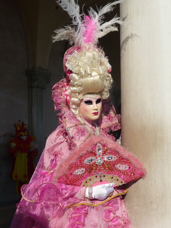 carnaval, veneția, îmbrăcăminte, jucărie, Italia, roz