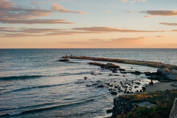 beach, sea, coast, water, sand, rock