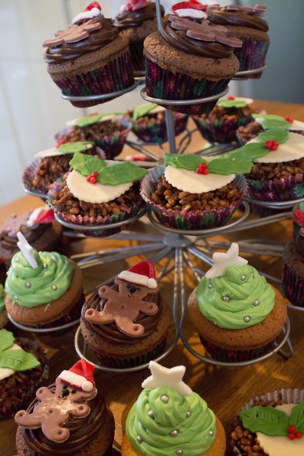 Feier, Lebensmittel, Schokolade, Cupcake, Backen, Weihnachten