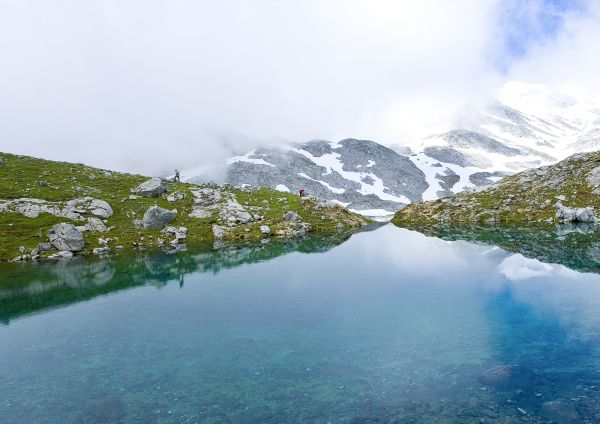 landskap,natur,fjell,vann,Sky,innsjø