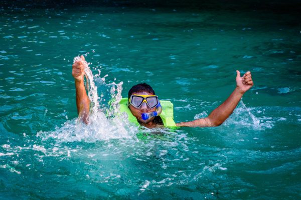 mer, eau, plage, le sable, sport, humide