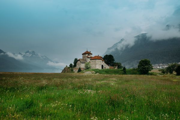 landscape, nature, grass, wilderness, mountain, cloud