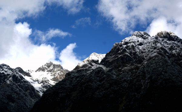 景观,性质,荒野,山,雪,云