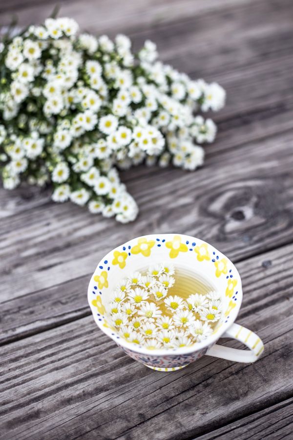 ボケ,工場,お茶,花,花弁,カップ