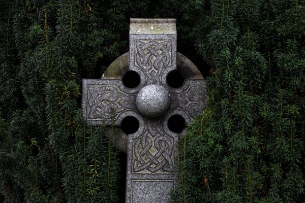 Celtic Cross,Lỗ,màu xanh lá,ký hiệu,Cây xanh,phần mộ