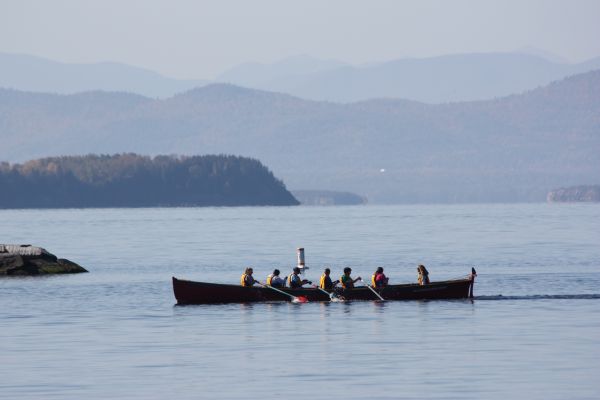 пейзаж, море, вода, природа, лодка, ред