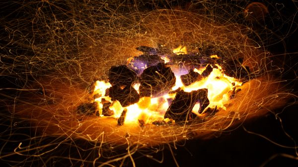 light, night, warm, smoke, abstract, sparkler