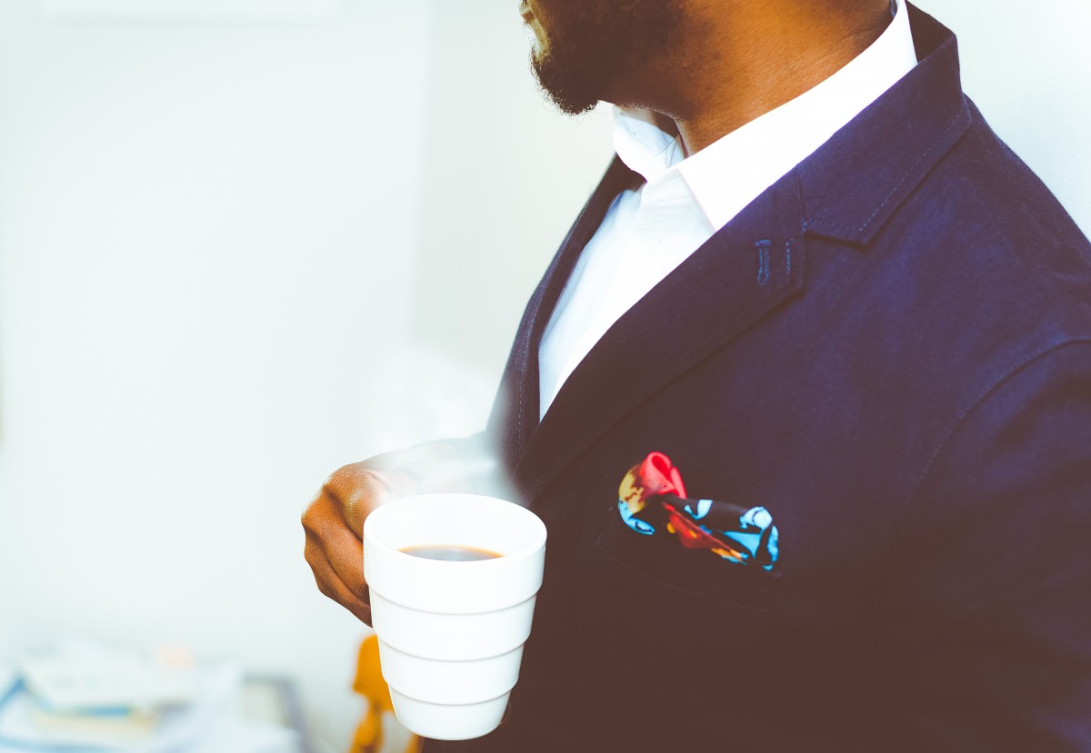 hand, man, person, suit, coffee, drink, brand, sense