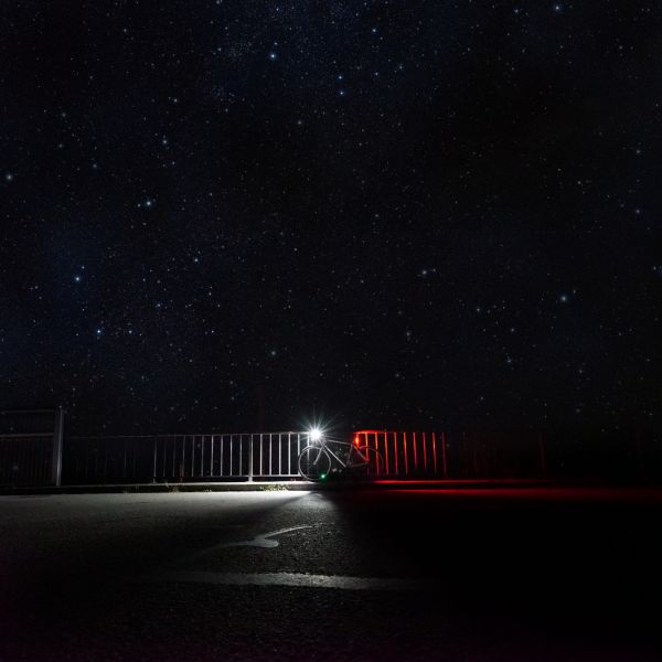 blur, road, street, snow, light, sky