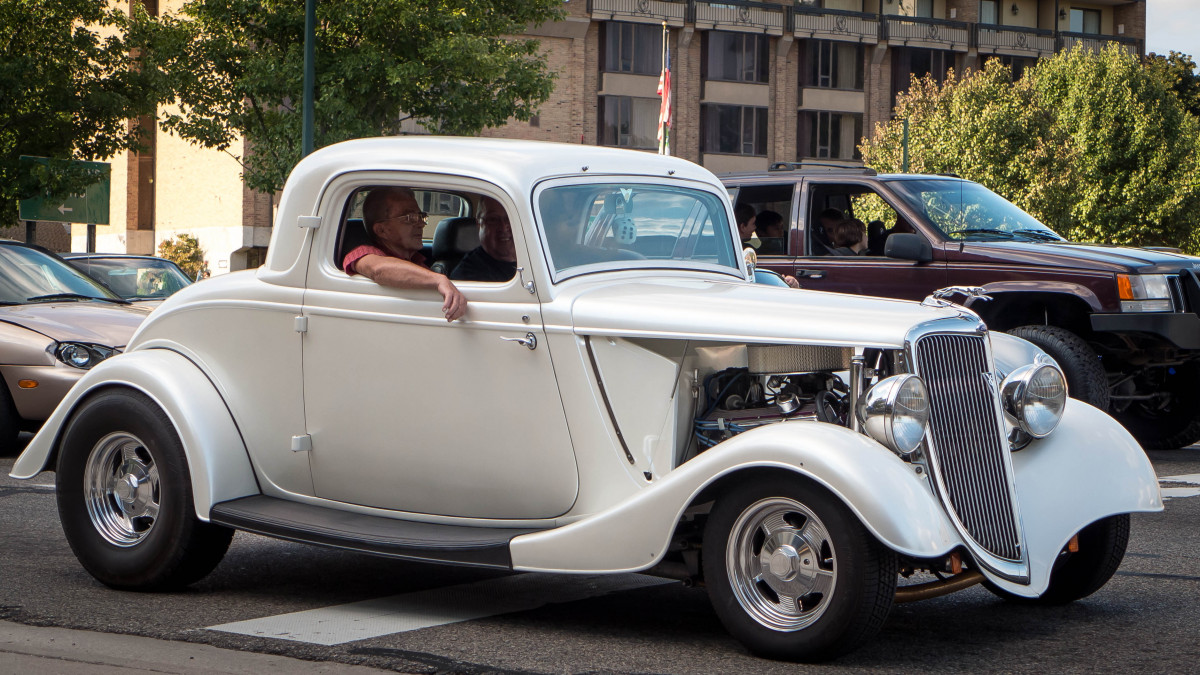 auto, pyörä, ajoneuvo, moottoriajoneuvo, museoautojen, risteily, 2013, unelma, kahlaamo, Yhdysvallat, sedan, birmingham, Woodward, michigan, LUMIX, Panasonic, dmc, LX7, panasoniclumixdmclx7, 1934, coupe, antiikki auto, Hot Rod, maakulkuneuvon, touring car, auto make, kompakti auto, ylellisyyttä ajoneuvon, ford malli y, ford malli b malli 18 malli 40