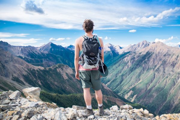 man,landscape,wilderness,walking,person,mountain