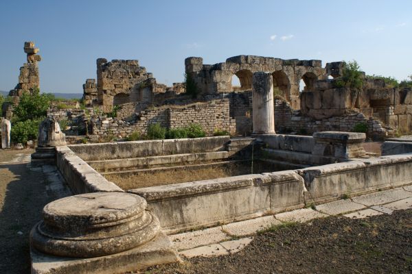 bâtiment, mur, monument, grec, ancien, point de repère