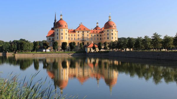 byggnad,slott,palats,reflexion,sjö,flod