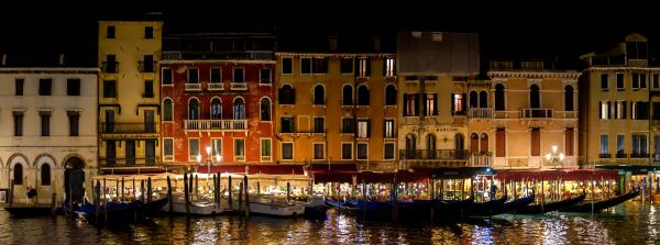 bateau,nuit,canal,Paysage urbain,soir,réflexion