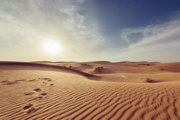 landskap, natur, sand, himmel, solnedgång, torr