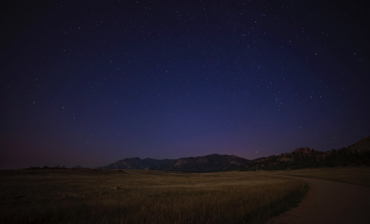 horizonte, céu, campo, noite, Estrela, Colina, alvorecer, atmosfera, crepúsculo, céu noturno, aurora, astronomia, Objeto astronômico