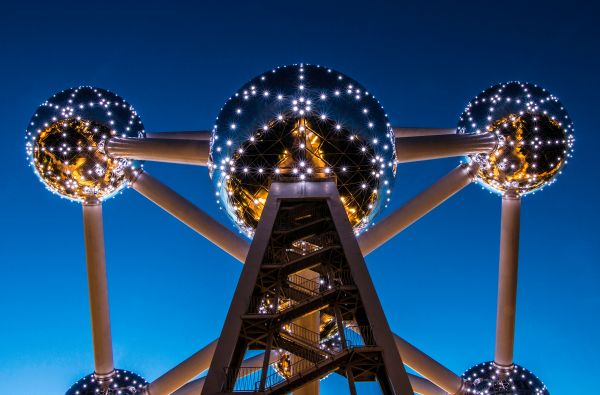 arquitectura,recreación,Rueda de ferris,parque de atracciones,simétrico,reflexión