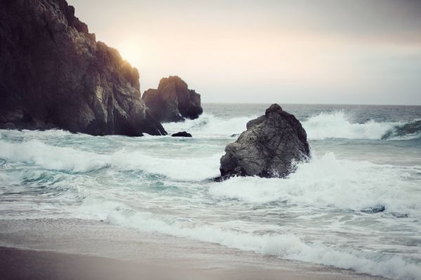 strand,hav,kyst,vand,sand,klippe