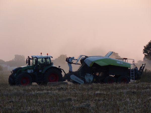 landskap, natur, traktor, fält, odla, Sol