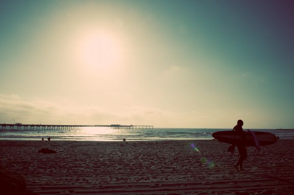 ビーチ,海,海岸,砂,海洋,地平線