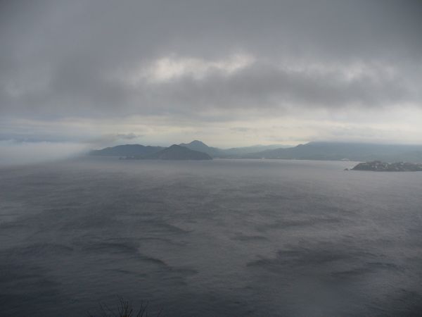 mare, oceano, orizzonte, montagna, nube, costa