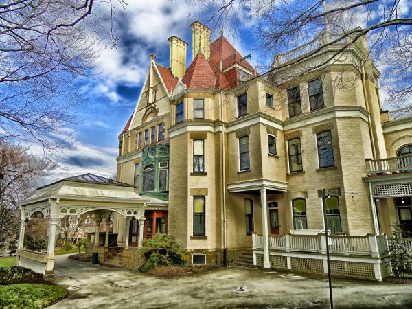 architecture, ciel, Manoir, maison, ville, bâtiment