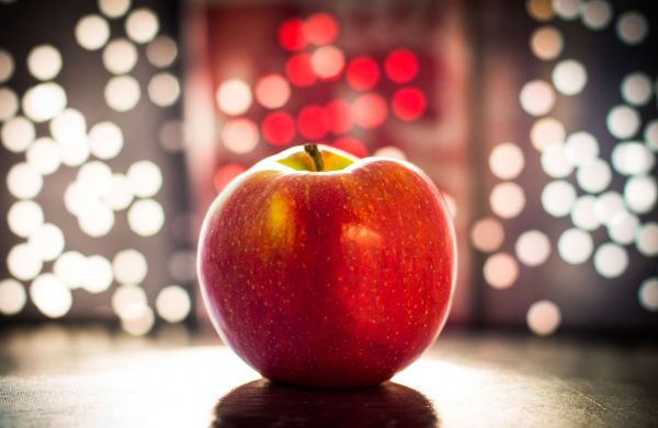 Pomme,Bokeh,plante,fruit,fleur,aliments