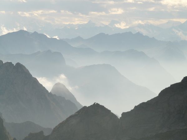 風景,自然,荒野,山,雪,雲