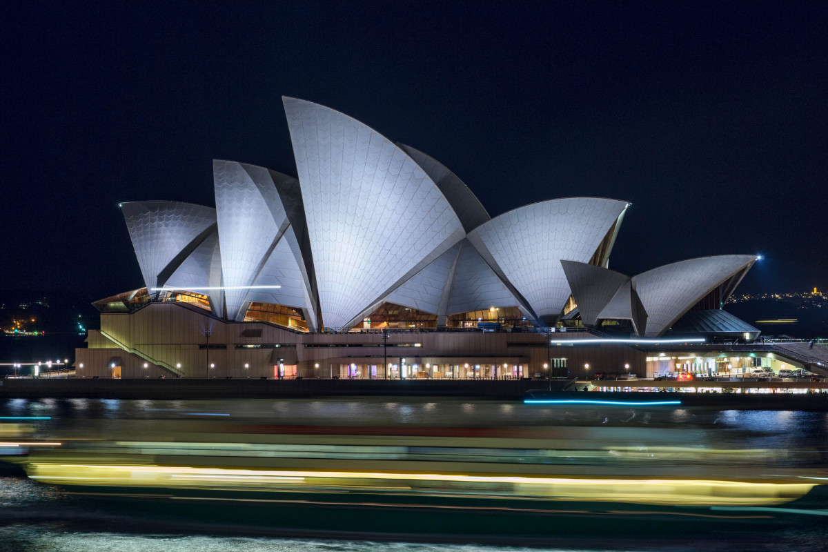 structure, night, reflection, vehicle, sydney, opera house, landmark, harbour, stadium, australia, nightphotography, theatre, arena, sydneyoperahouse, longexposure, tourist attraction, sydneyharbour, operahouse, sport venue