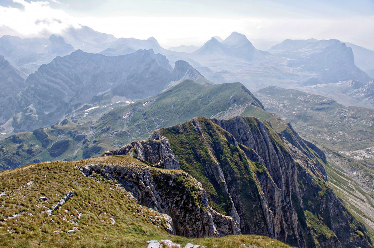 landscape, nature, wilderness, walking, mountain, hiking, hill, adventure, valley, mountain range, rocky, highland, ridge, summit, alps, backpacking, plateau, fell, cirque, landform, mountain pass, geographical feature, mountainous landforms