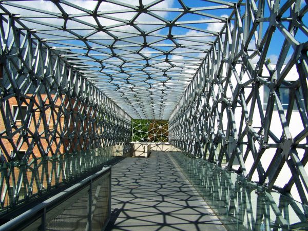 pont,façade,architecture,Passerelle,jardin,serre