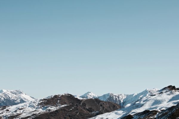 岩,山,雪,冬季,山脉,范围